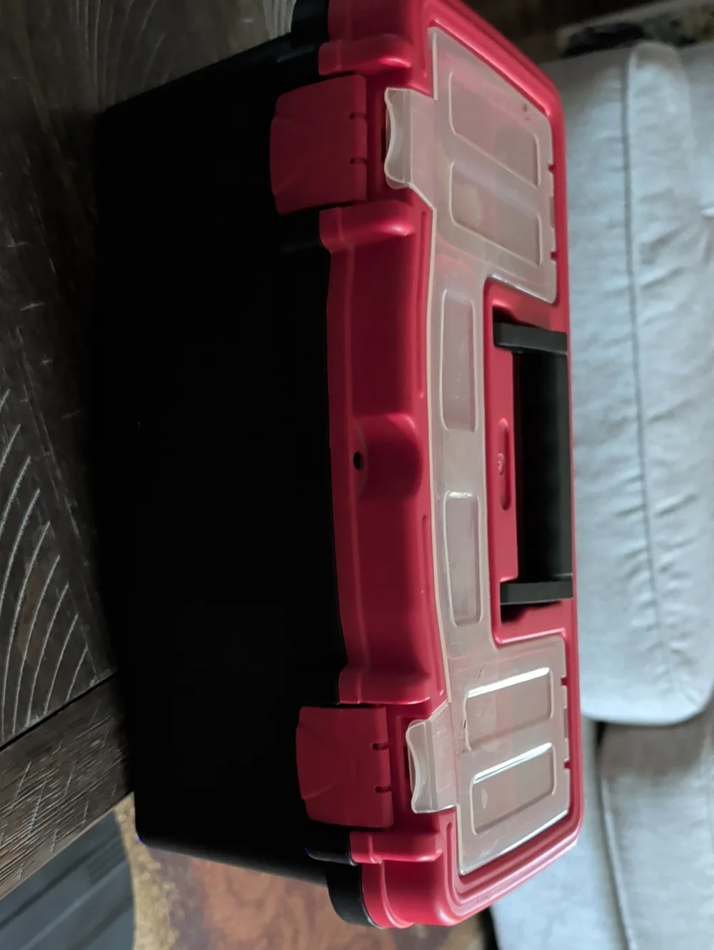 Red and Black Plastic Tool/Storage Box